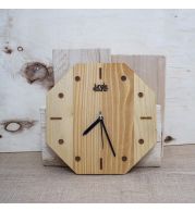 Wooden Wall Clock (Octagon) – Handmade Wooden Wall Décor Clock with Premium Natural Finish, Modern Minimal Home & Office Wall Hanging, Eco-Friendly Gift for Living Room